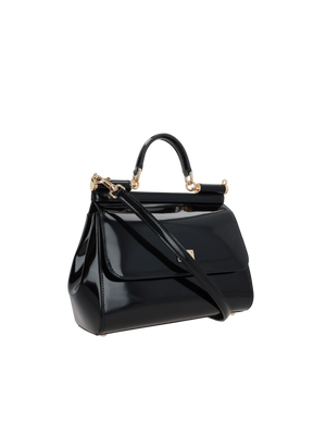 Sicily Large Patent Leather Top Handle Bag-DOLCE&GABBANA-JOHN JULIA