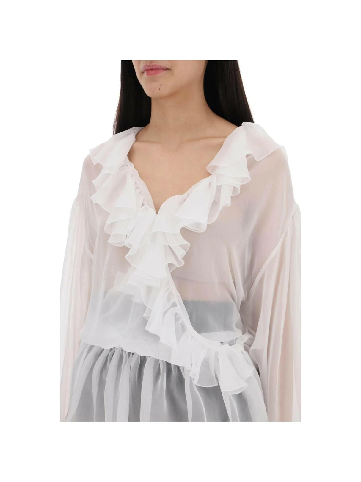 DOLCE&GABBANA-Silk Chiffon Blouse-JOHN JULIA