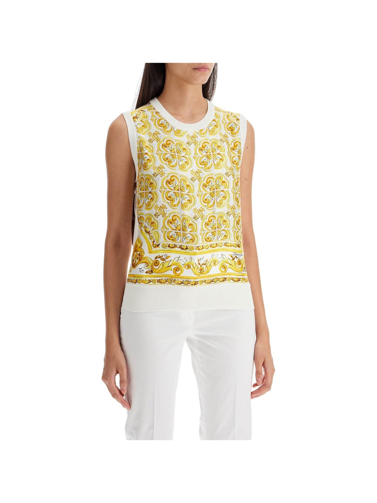 Silk Sleeveless Top With Mai