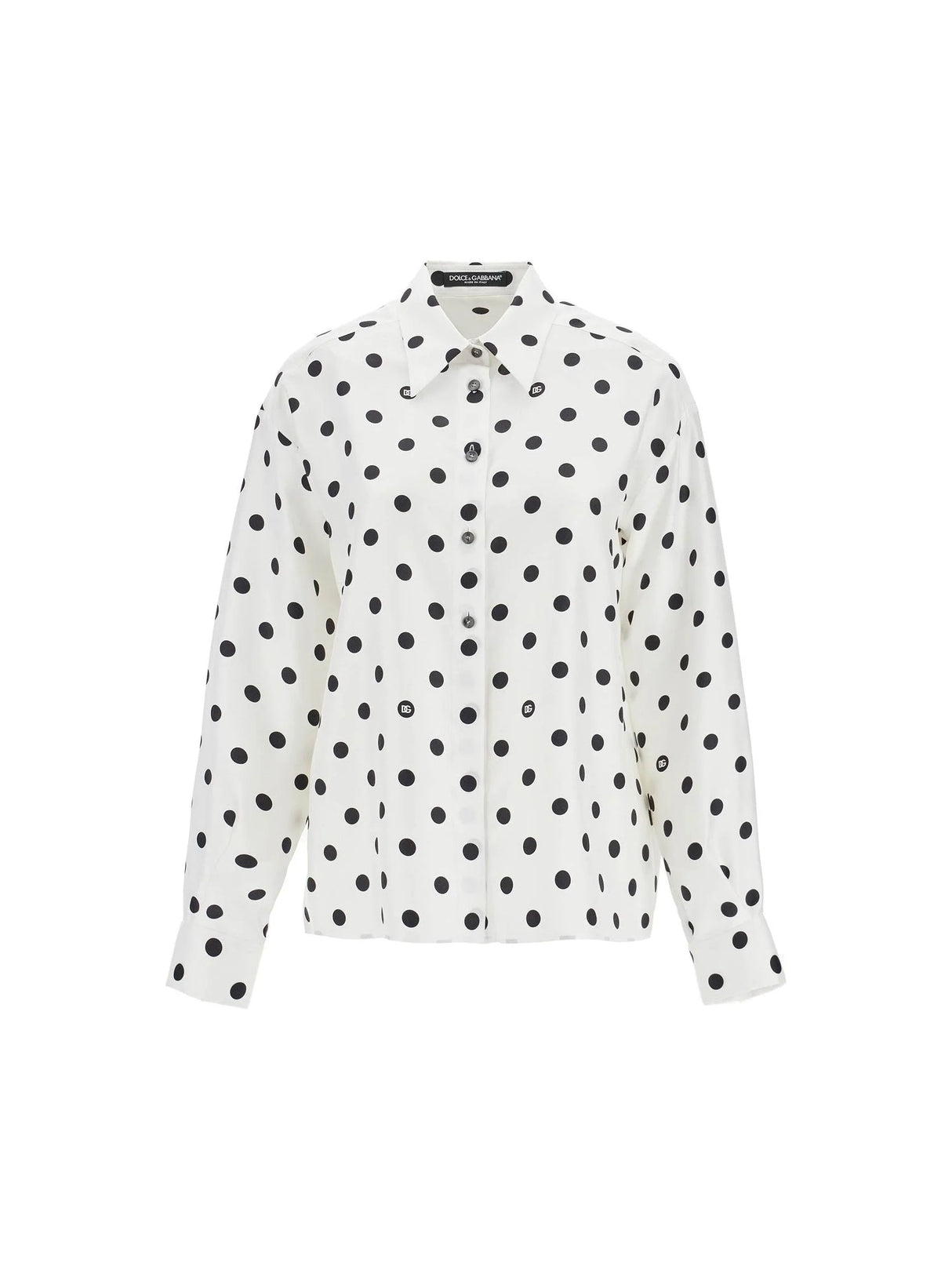 Silk Polka Dot Blouse - 34 - Women > Clothing > Shirts and Blouses > Shirts