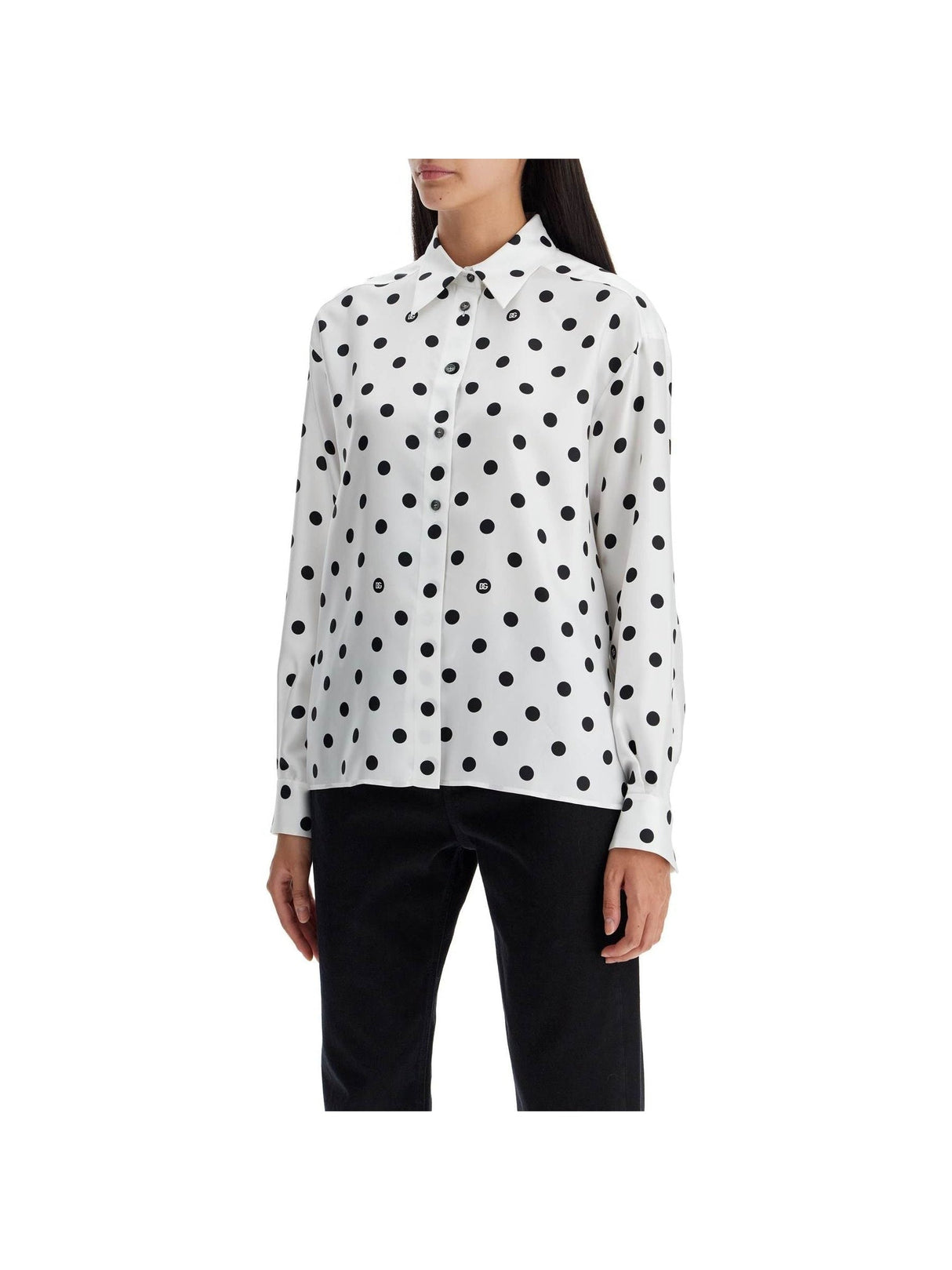 Silk Polka Dot Blouse