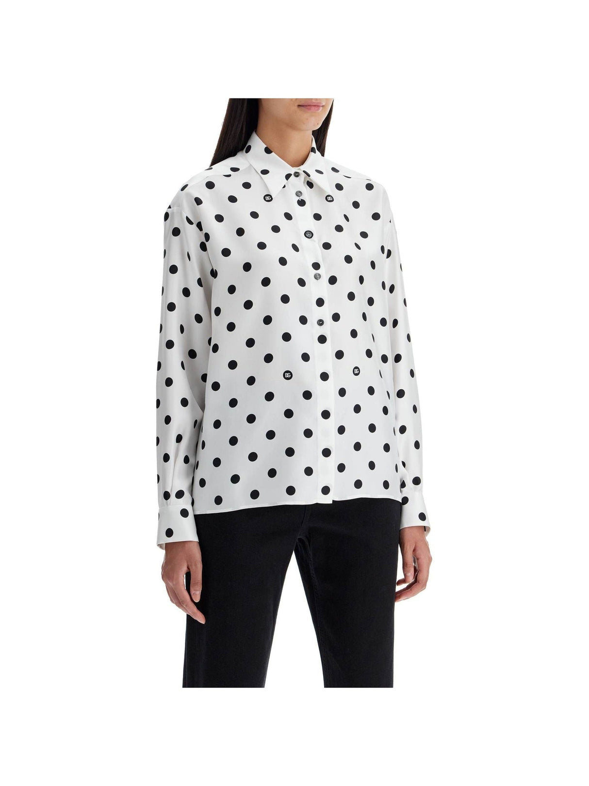 Silk Polka Dot Blouse