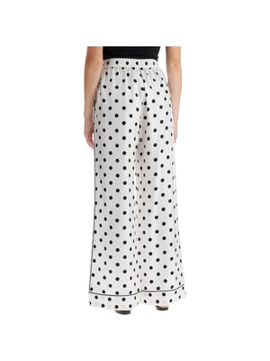 Polka Dot Silk Pajama Pants-Dolce & Gabbana-JOHN JULIA