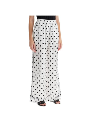 Polka Dot Silk Pajama Pants-Dolce & Gabbana-JOHN JULIA