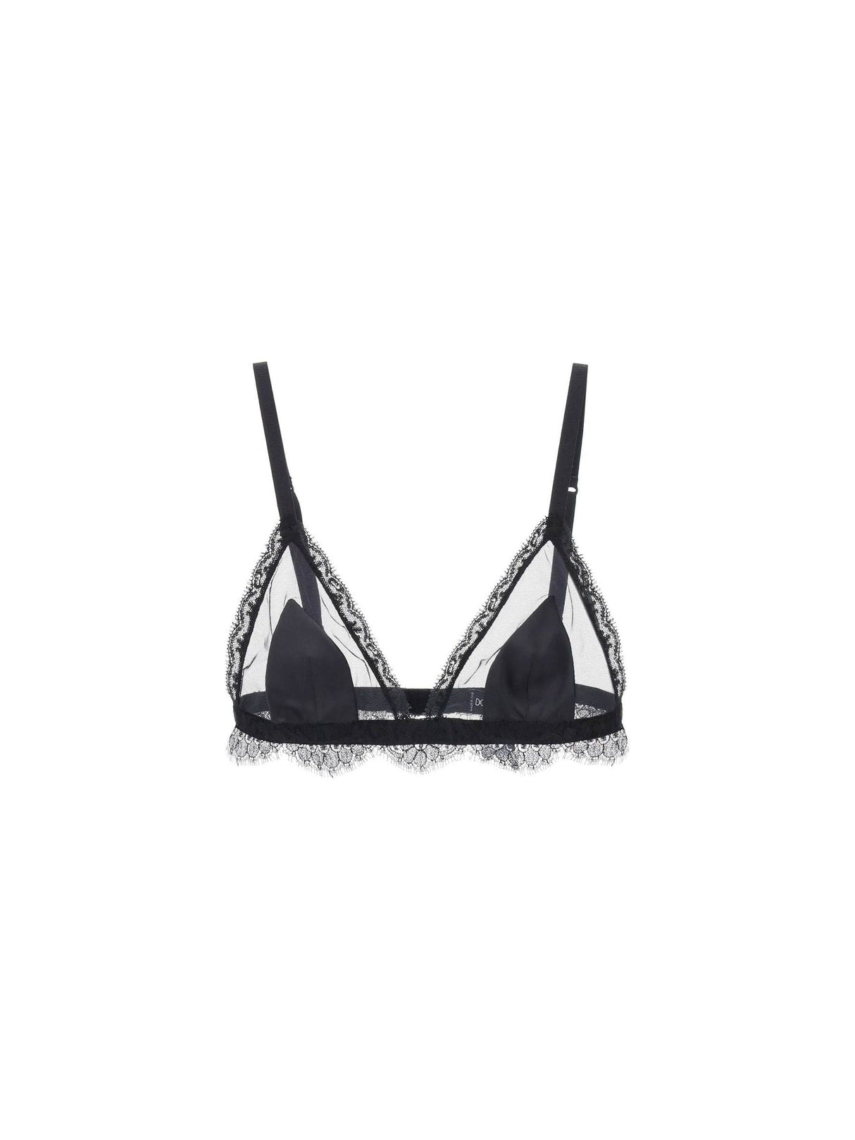 Silk Satin And Lace Triangle Bra