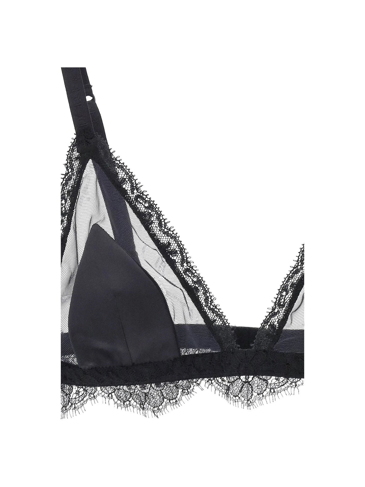 Silk Satin And Lace Triangle Bra - Women > Clothing > Lingerie and nightwear > Bras