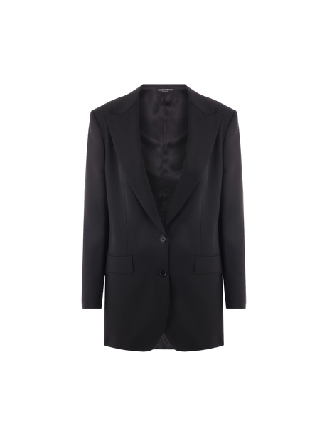 Single-breasted Wool Jacket-DOLCE&GABBANA-JOHN JULIA