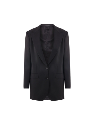 Single-Breasted Wool Jacket-Dolce & Gabbana-JOHN JULIA