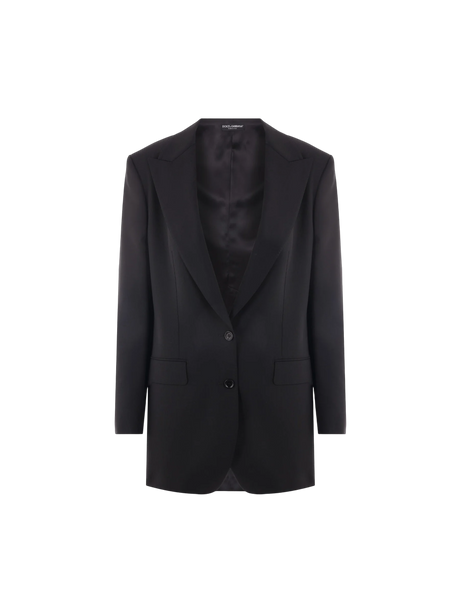 Single-breasted Wool Jacket-DOLCE&GABBANA-JOHN JULIA