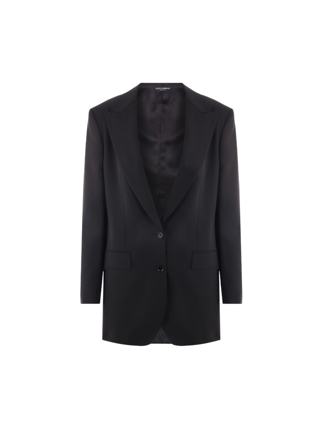 Single-Breasted Wool Jacket-Dolce & Gabbana-JOHN JULIA