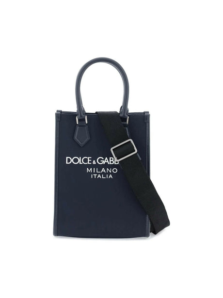 Small Nylon Tote Bag With Logo DOLCE & GABBANA JOHN JULIA.