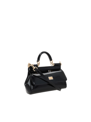 DOLCE&GABBANA-Small Sicily Patent Leather Handbag-JOHN JULIA