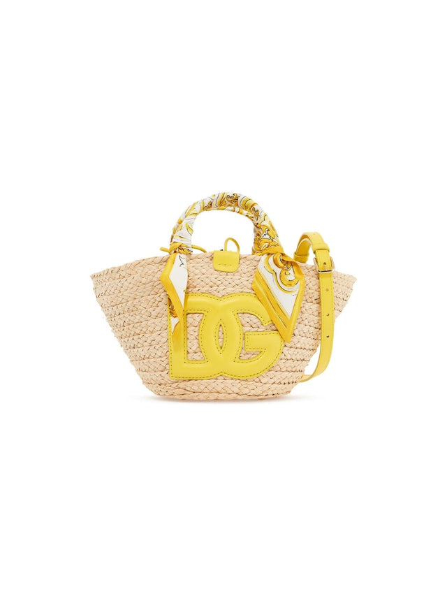 DOLCE & GABBANA-Small Straw Kendra Shopper Bag -JOHN JULIA.