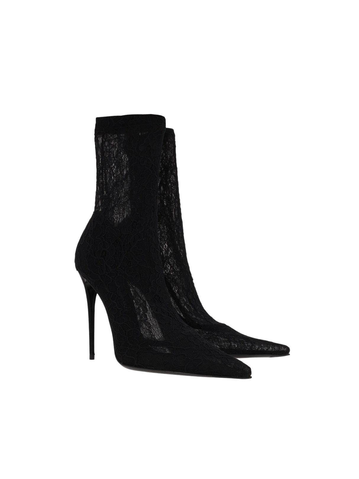 Stretch Lace Ankle Boots-DOLCE&GABBANA-JOHN JULIA