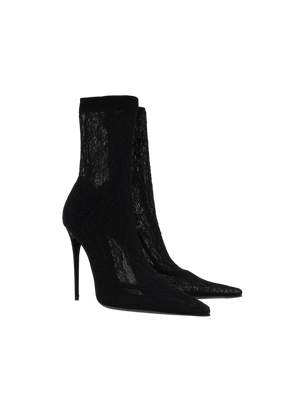 Stretch Lace Ankle Boots-DOLCE&GABBANA-JOHN JULIA