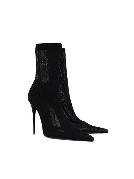 Stretch Lace Ankle Boots-DOLCE&GABBANA-JOHN JULIA