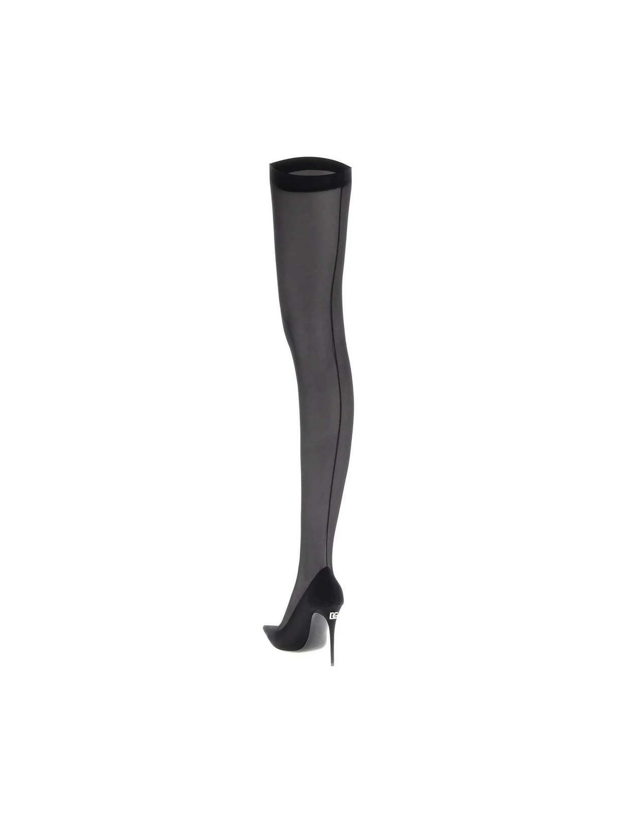 Stretch Tulle Thigh High Boots DOLCE & GABBANA JOHN JULIA.