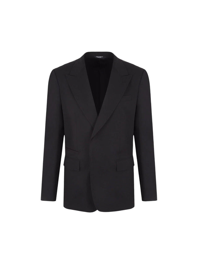 Stretch Wool Single-breasted Jacket-DOLCE&GABBANA-JOHN JULIA