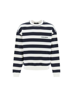 Striped sweatshirt with embroidered logo DOLCE & GABBANA JOHN JULIA.