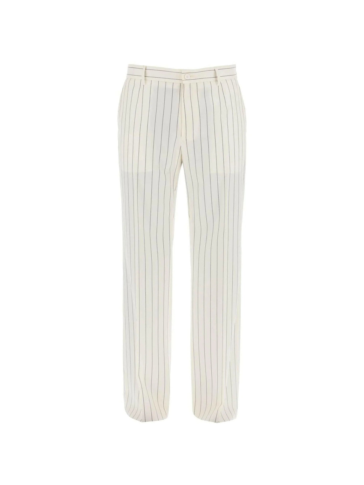 Tailored Pinstripe Wool Trousers-Dolce & Gabbana-JOHN JULIA