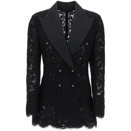 Turlington Double-Breasted Lace Blazer DOLCE & GABBANA JOHN JULIA.