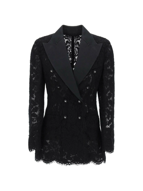 Turlington Double-Breasted Lace Blazer DOLCE & GABBANA JOHN JULIA.