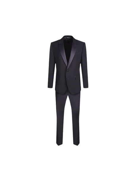 Wool and Silk Three-piece Tuxedo Suit-DOLCE&GABBANA-JOHN JULIA