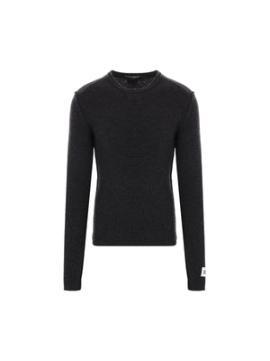 Wool Blend Ribbed Sweater-DOLCE&GABBANA-JOHN JULIA