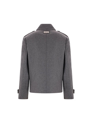 Peacoat Wool Cashmere Jacket-Dolce & Gabbana-JOHN JULIA