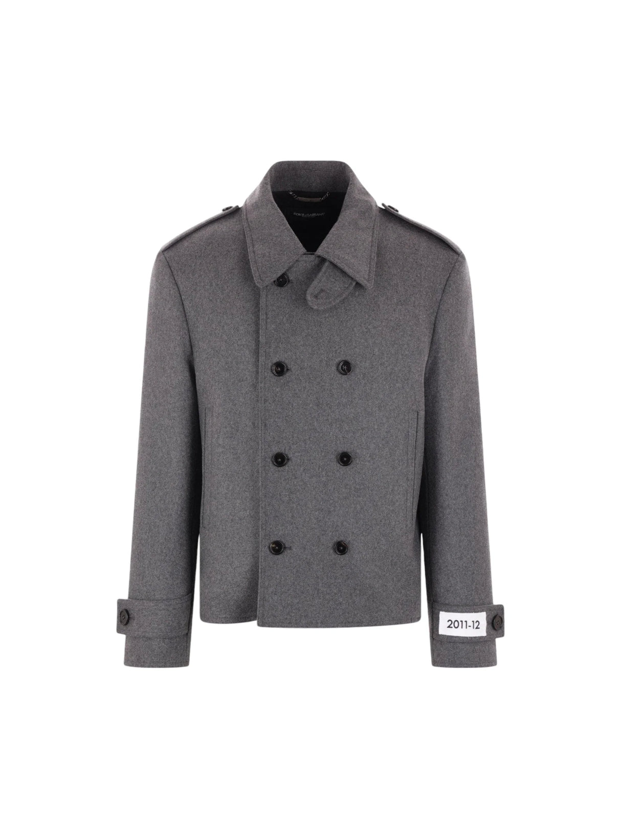 Peacoat Wool Cashmere Jacket-Dolce & Gabbana-JOHN JULIA