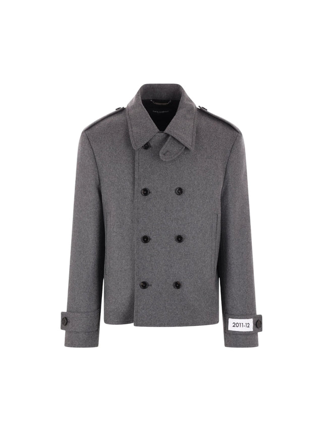 Peacoat Wool Cashmere Jacket-Dolce & Gabbana-JOHN JULIA