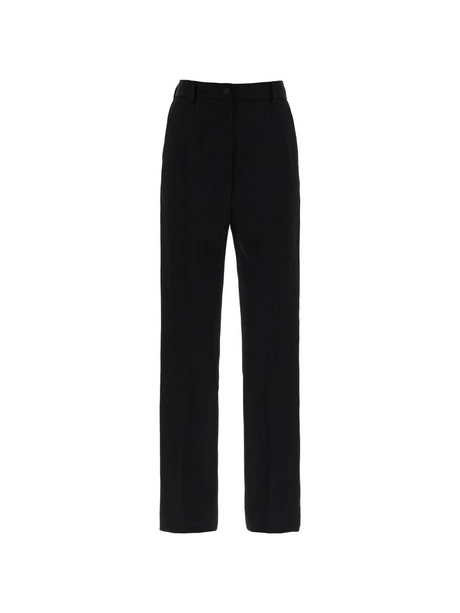 Wool Gabardine Cigarette Pants. DOLCE & GABBANA JOHN JULIA.