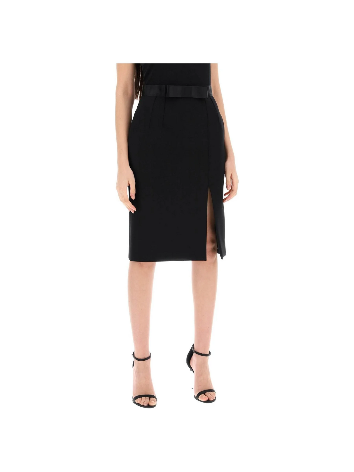 DOLCE & GABBANA-Wool Midi Pencil Skirt -JOHN JULIA.