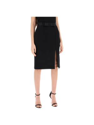 DOLCE & GABBANA-Wool Midi Pencil Skirt -JOHN JULIA.