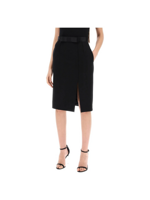 DOLCE & GABBANA-Wool Midi Pencil Skirt -JOHN JULIA.