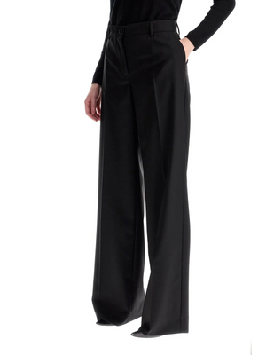 Flare Wool Wide-Leg Pants-Dolce & Gabbana-JOHN JULIA