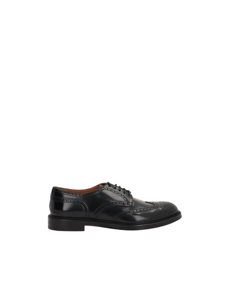 Brushed Leather Derby Shoes-DOUCAL'S-JOHN JULIA