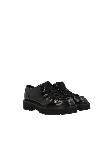 DOUCAL'S-Brushed Leather Lace-up Shoes-JOHN JULIA