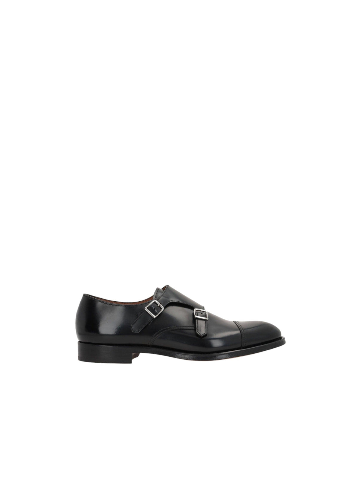 Brushed Leather Monk-strap Shoes-DOUCAL'S-JOHN JULIA