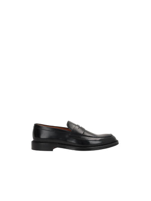 Brushed Leather Penny Loafers-DOUCAL'S-JOHN JULIA