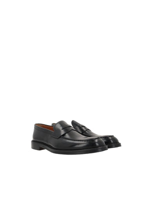 Brushed Leather Penny Loafers-DOUCAL'S-JOHN JULIA