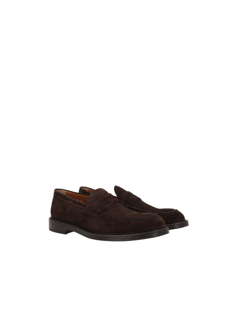 Velvet Suede Penny Loafers-DOUCAL'S-JOHN JULIA