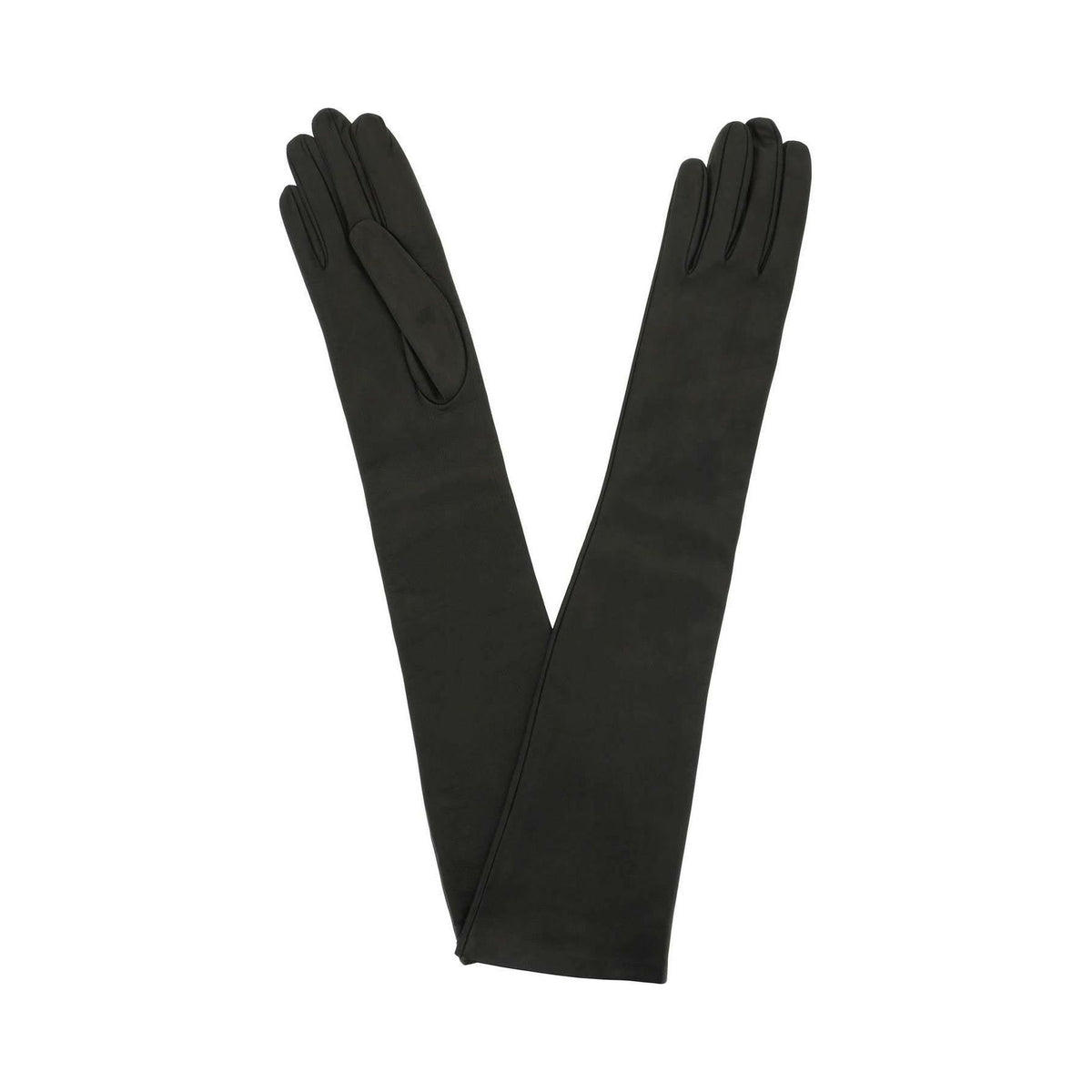 Black Leather Gloves DRIES VAN NOTEN JOHN JULIA.