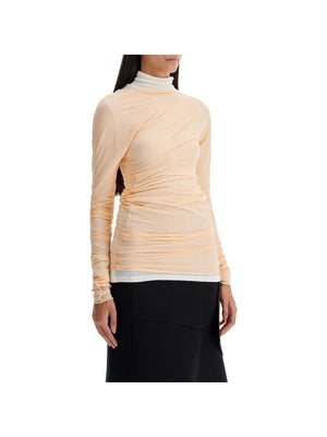 Long-sleeved Draped Top With