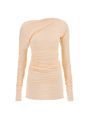 Long-sleeved Draped Top With