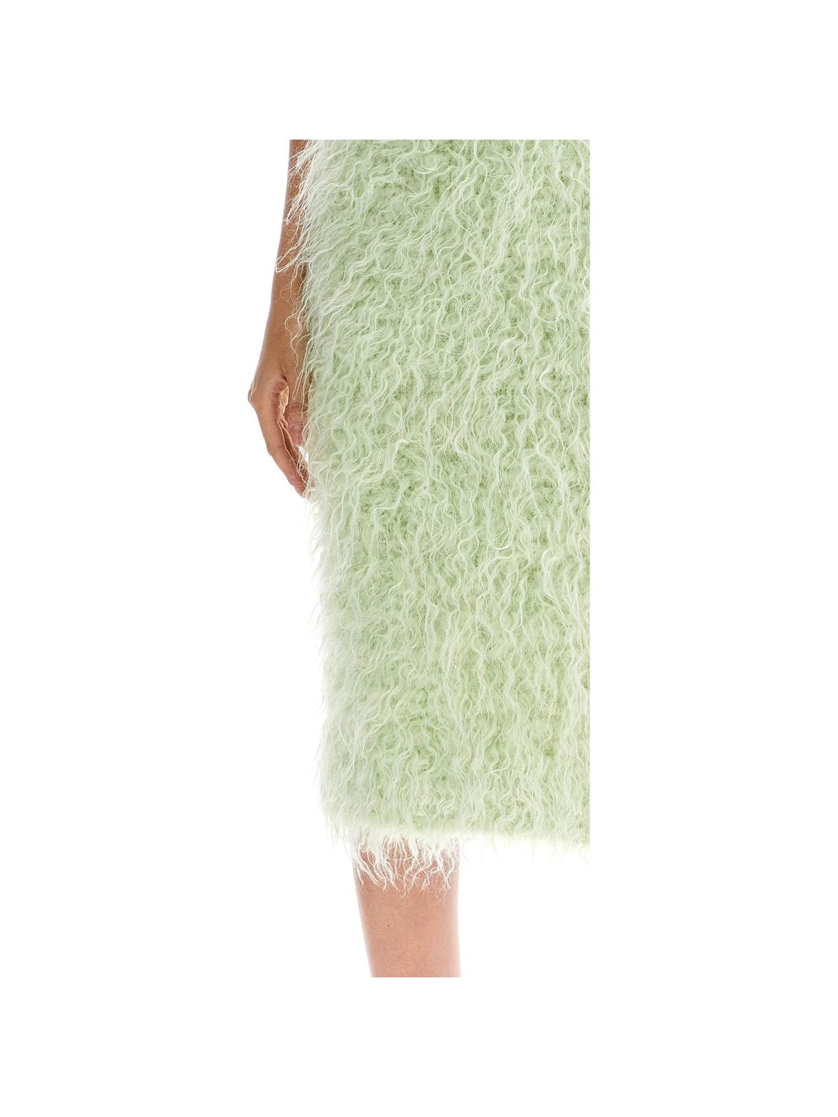 Midi Faux Fur Skirt In