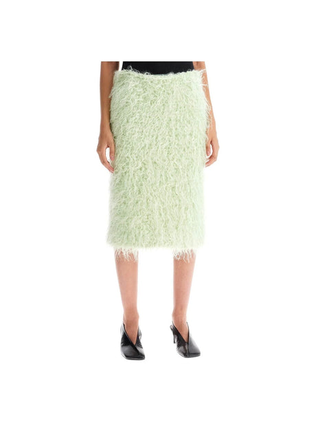 Midi Faux Fur Skirt In