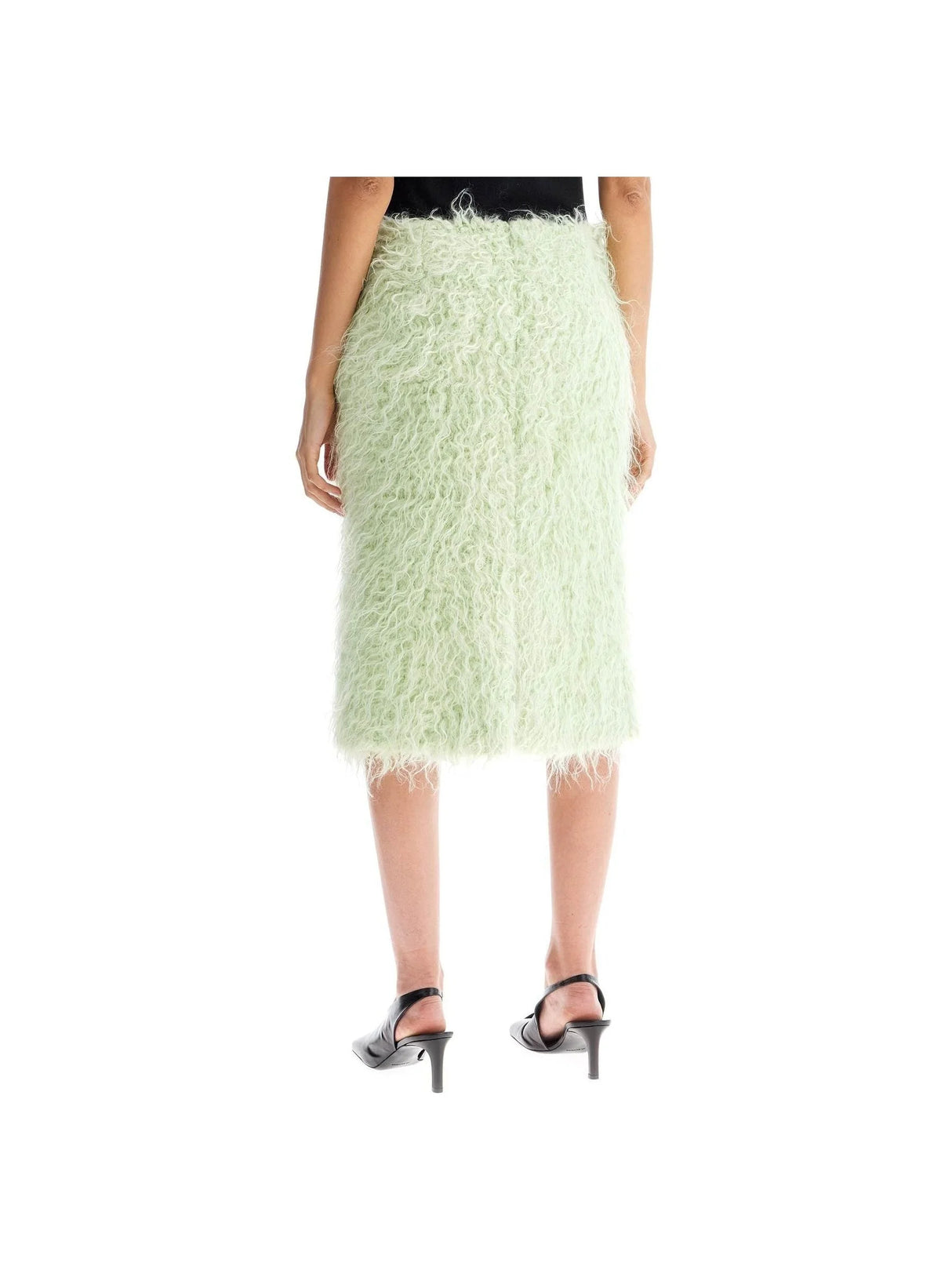 Midi Faux Fur Skirt In