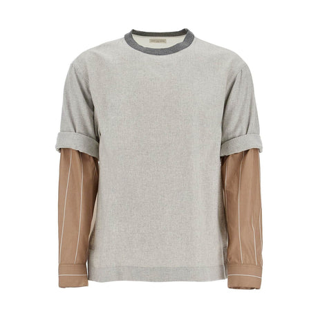 DRIES VAN NOTEN-Hybrid Cotton And Wool Shirt -JOHN JULIA.