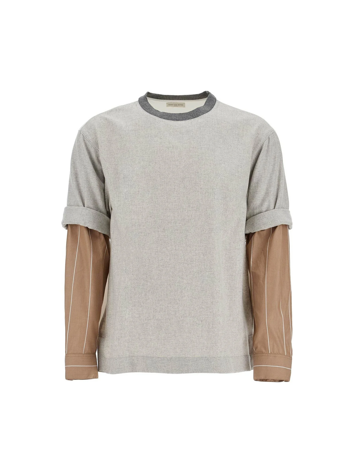 DRIES VAN NOTEN-Hybrid Cotton And Wool Shirt -JOHN JULIA.